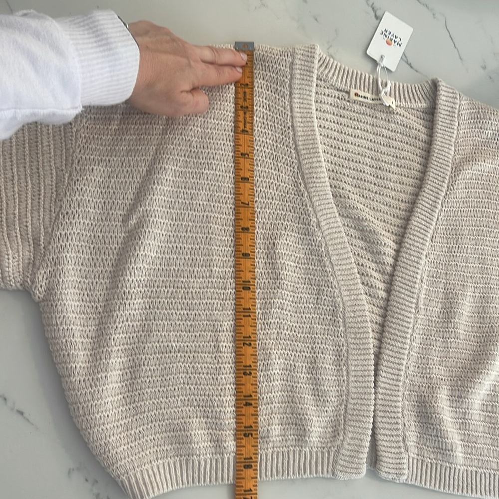 Marine Layer Anacapa cardigan in Light Oat - Picture 10 of 10